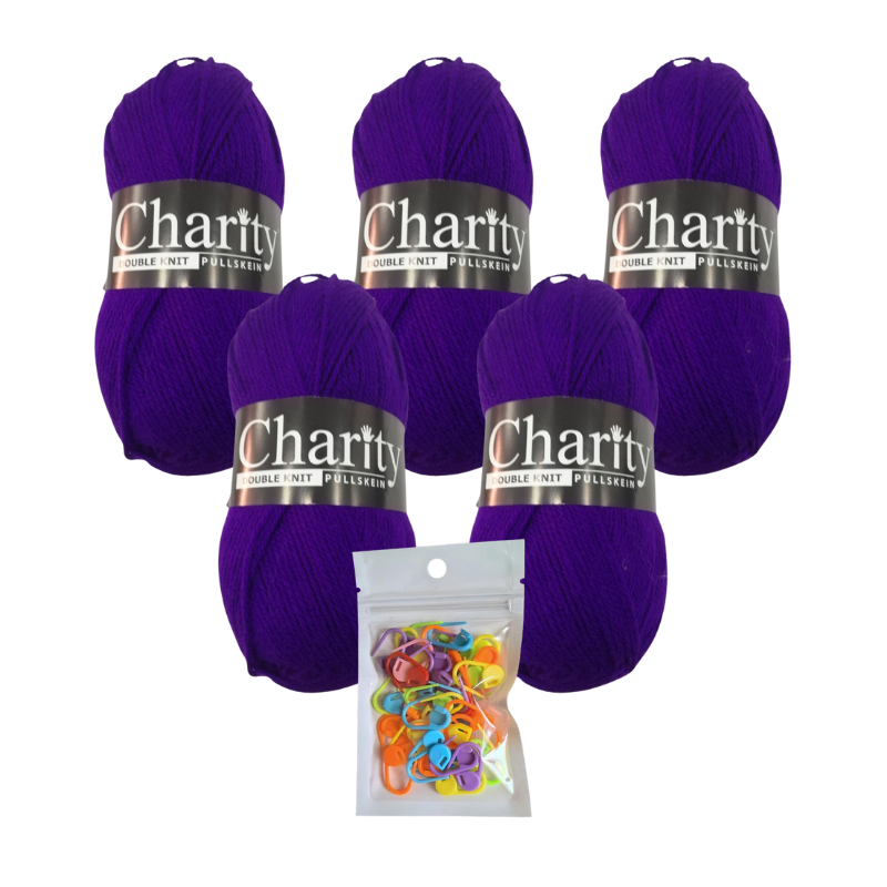Front Cover Of The Best-Selling Book 5 x 100g 060 Regal Charity Double Knit Pullskein
