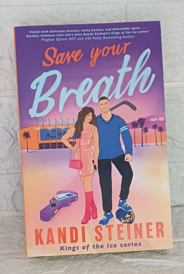 Front Cover Of Save Your Breath (Kings of the Ice #4) (Kandi Steiner)