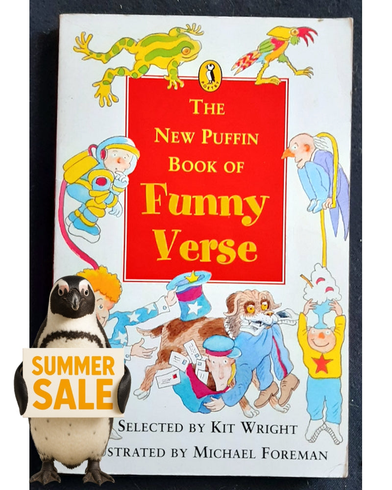 Front Cover Of Bestselling Book The New Puffin Book Of Funny Verse (Wright, Kit)