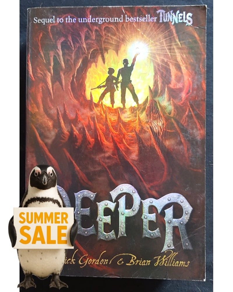 Front Cover Of Bestselling Book Deeper (Tunnels #2) (Roderick Gordon)