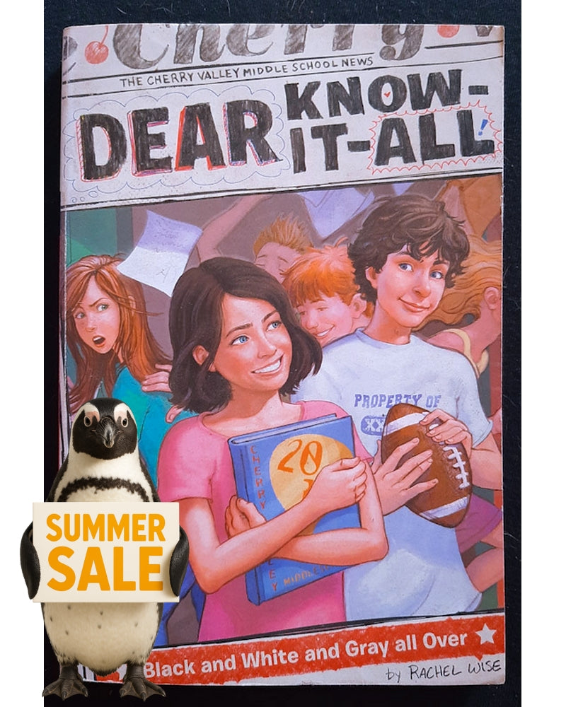 Front Cover Of Black and White and Gray All Over (Dear Know-It-All #7) (Rachel Wise)