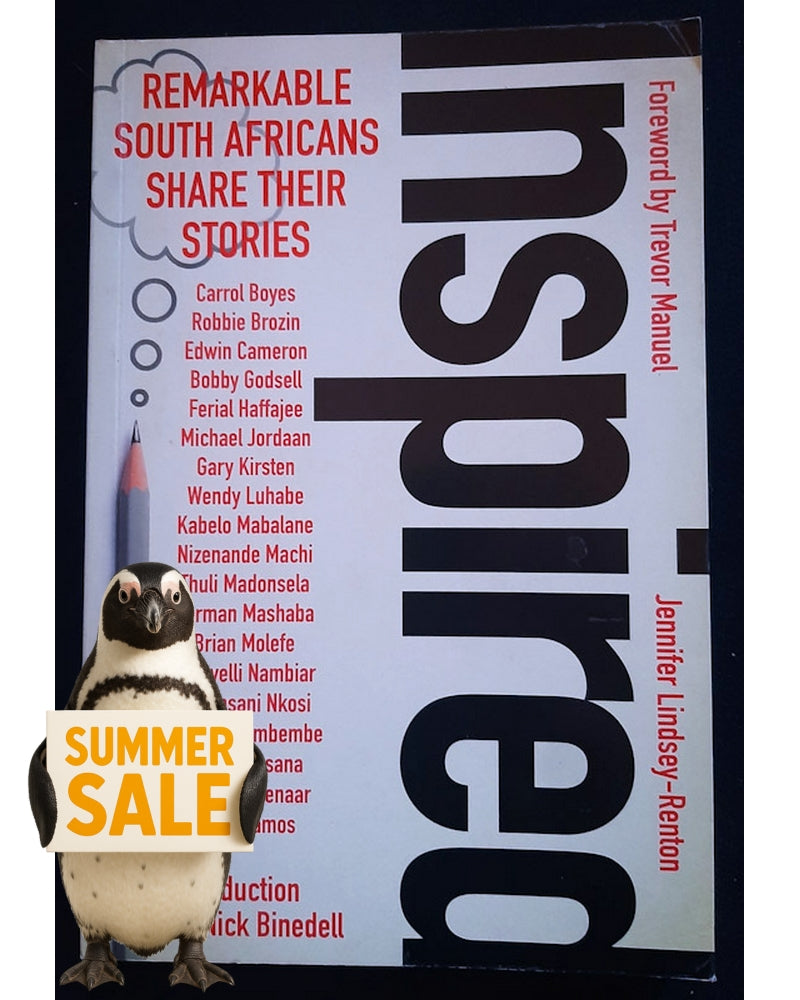 Front Cover Of Inspired - Remarkable South Africans Share Their Stories (Jennifer Lindsey-Renton)