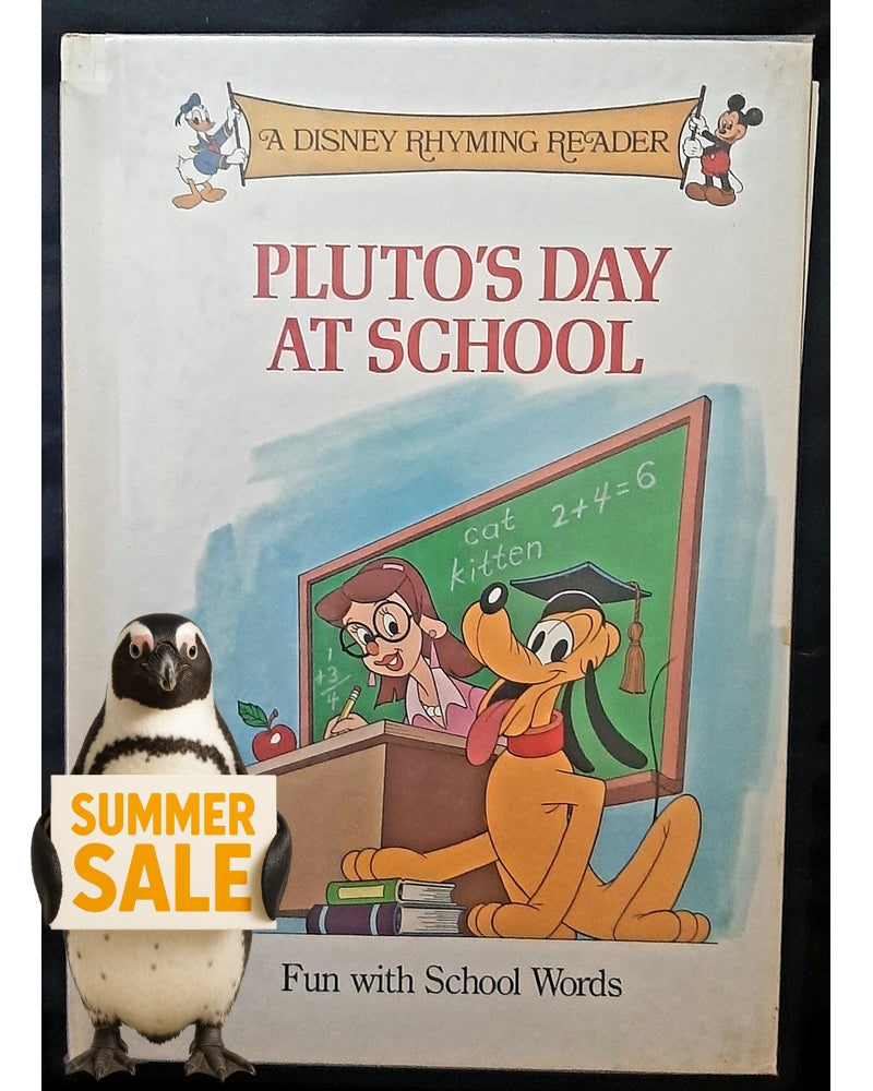 Front Cover Of A Disney Rhyming Reader: Pluto's day at school (Disney)