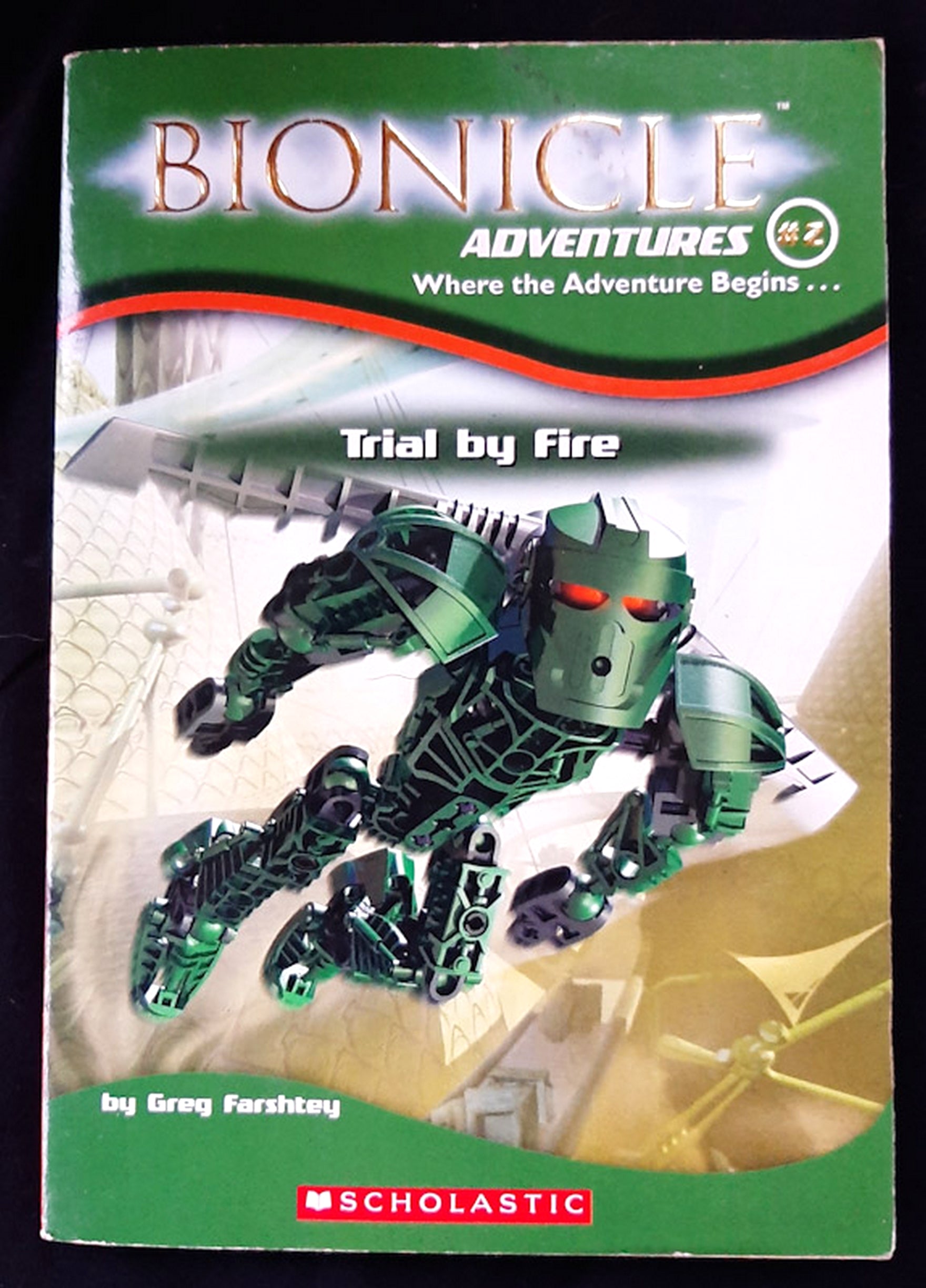 Front Cover Of Trial by Fire (Bionicle Adventures #2) (Greg Farshtey)