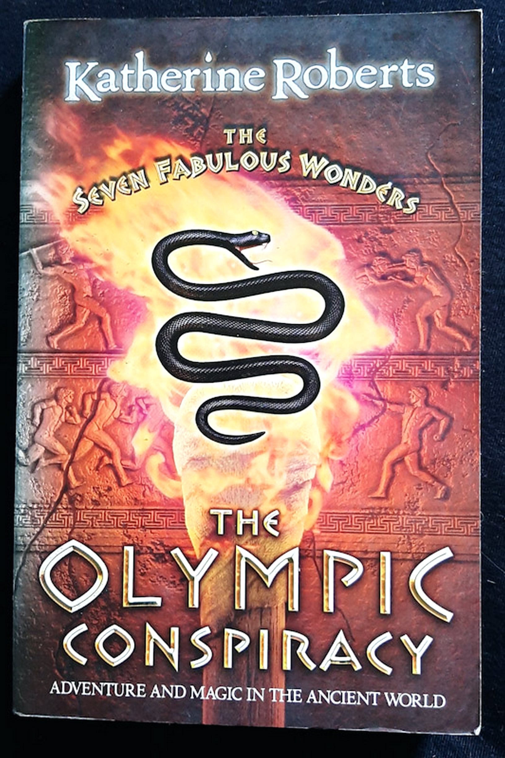 Front Cover Of The Olympic Conspiracy (The Seven Fabulous Wonders #5) (Katherine Roberts)