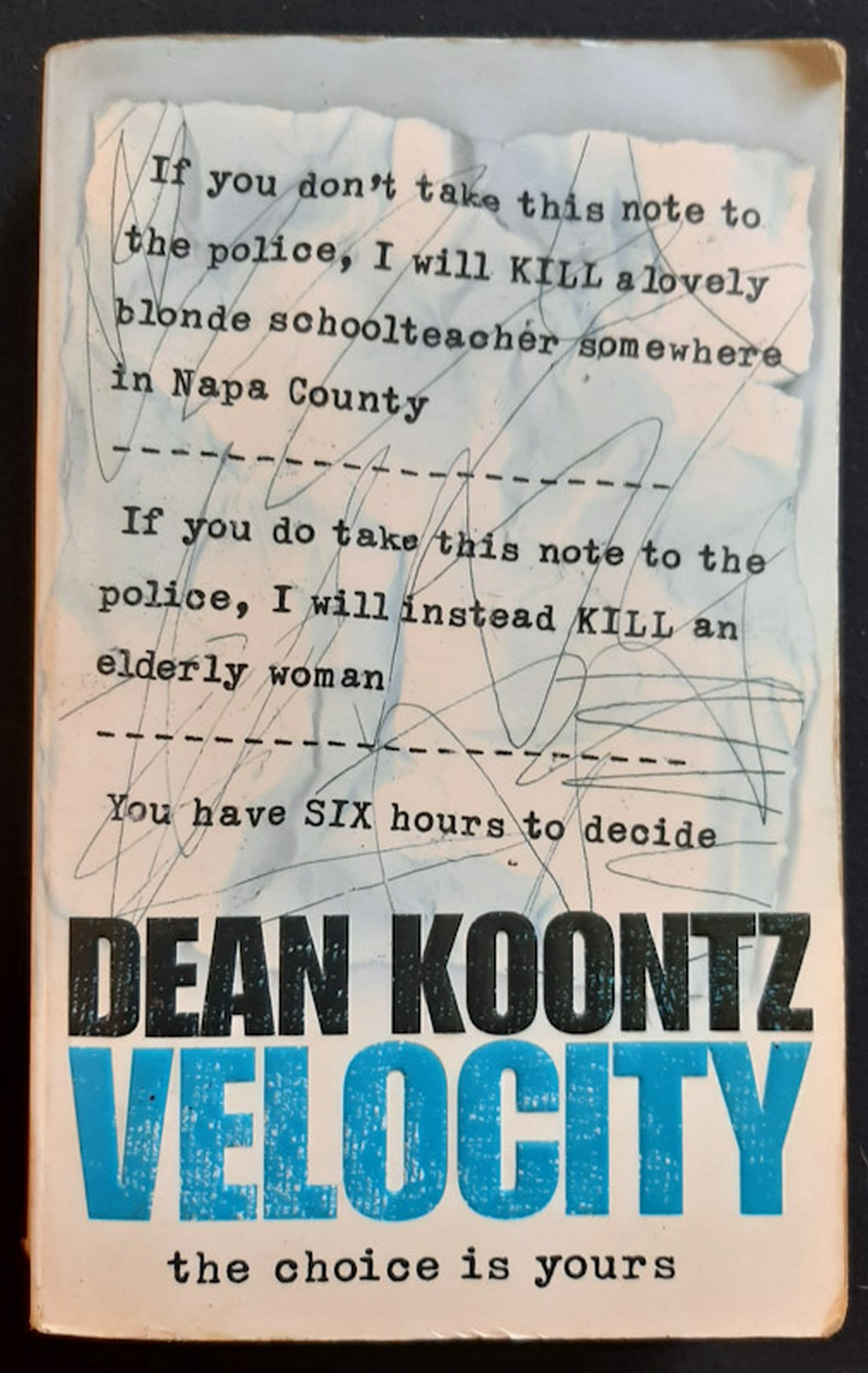 Front Cover Of Velocity (Dean Koontz)