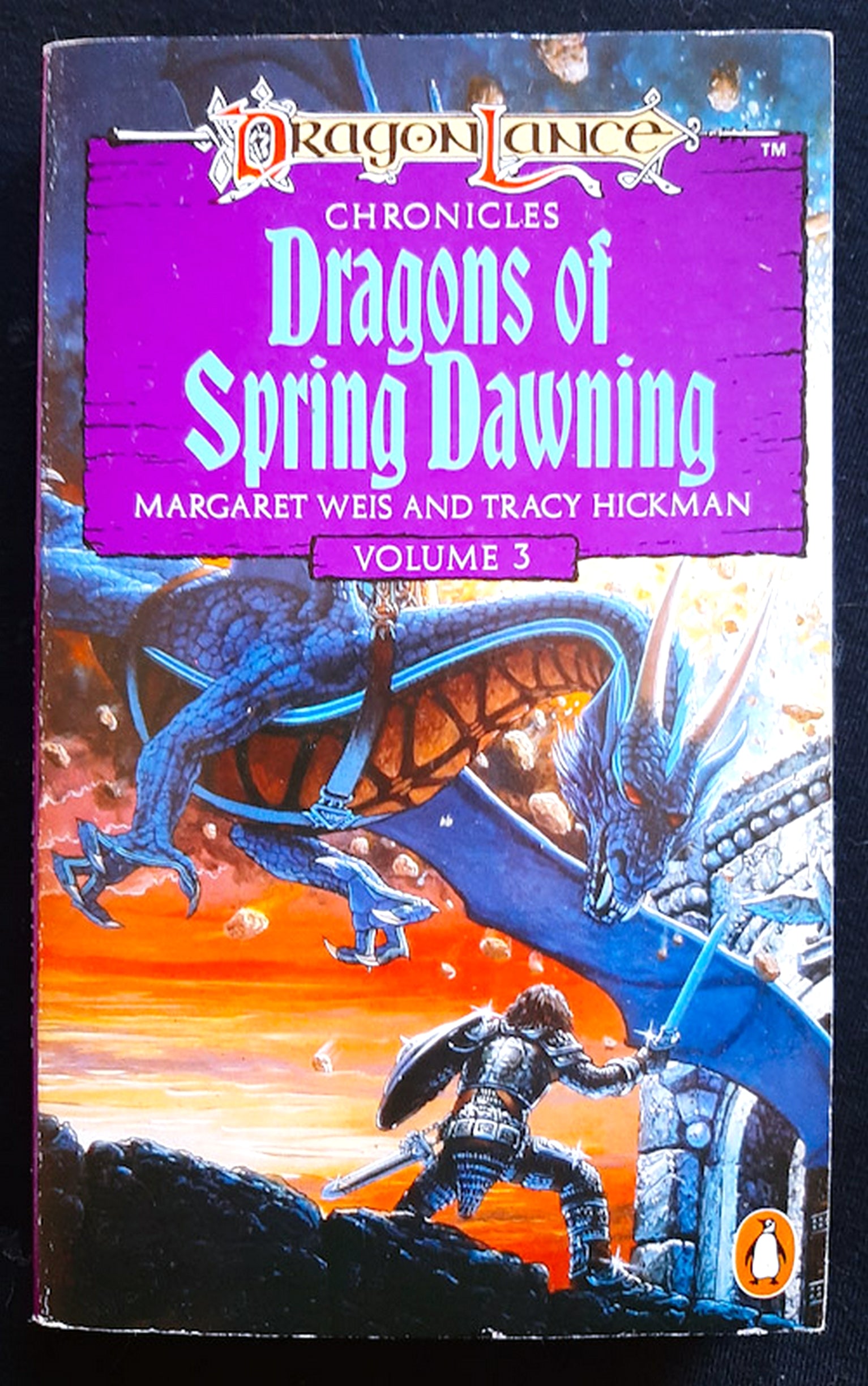 Front Cover Of Dragons of Spring Dawning (Dragonlance: Chronicles #3) (Margaret Weis, Tracy Hickman)