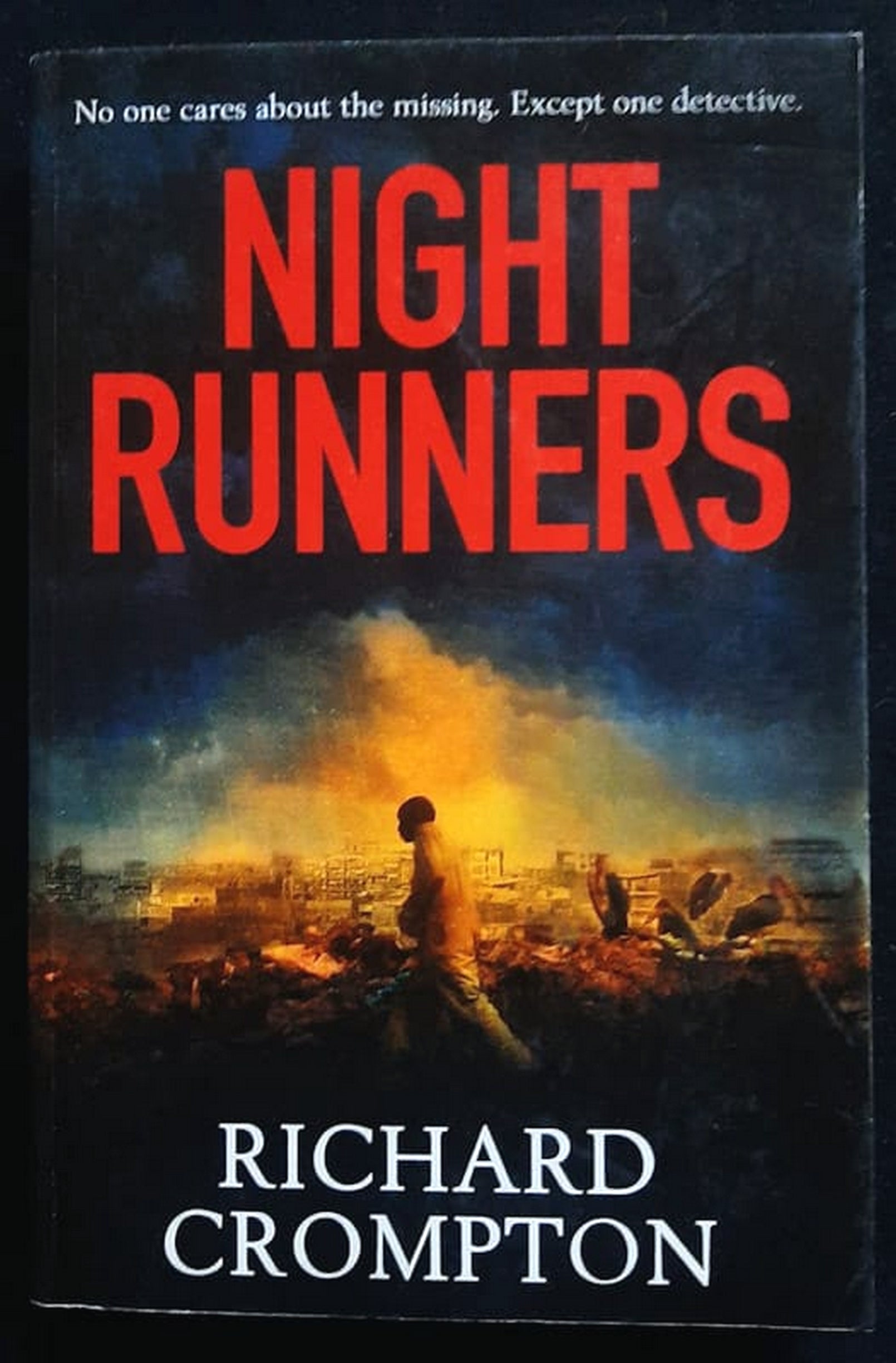 Front Cover Of Night Runners (Detective Mollel #3) (Richard Crompton)