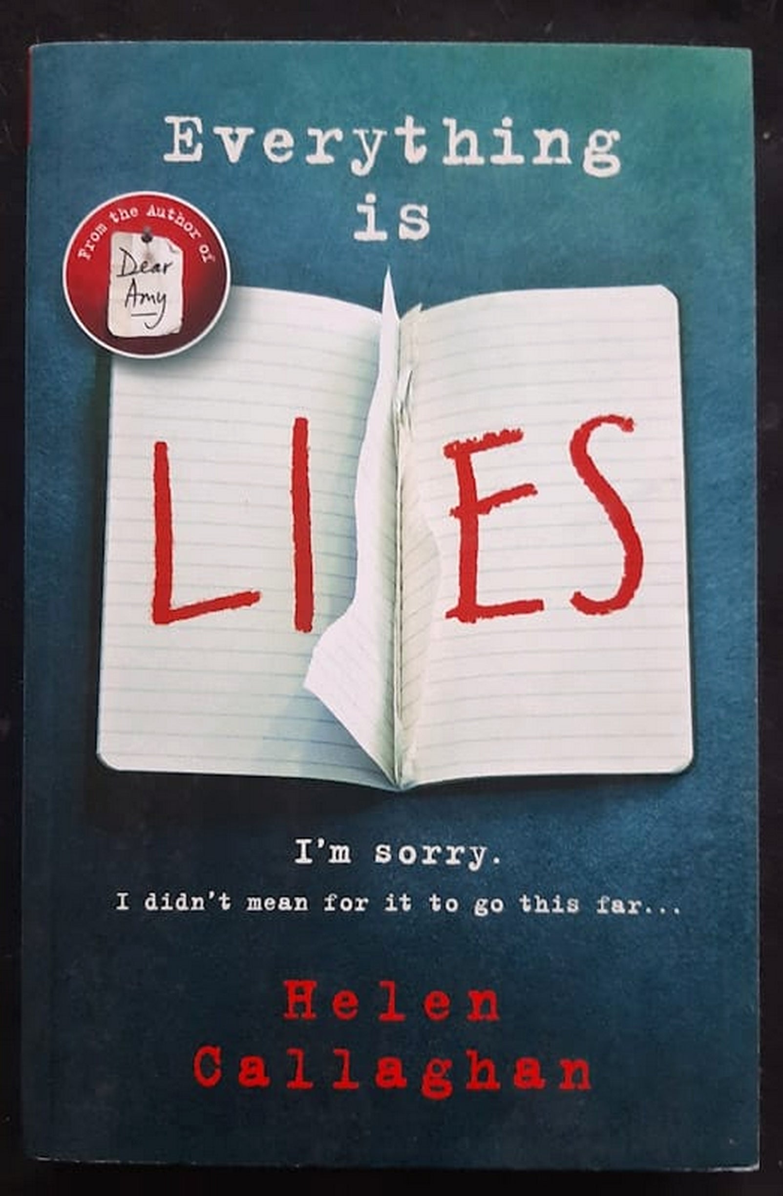 Front Cover Of Everything Is Lies (Helen Callaghan)