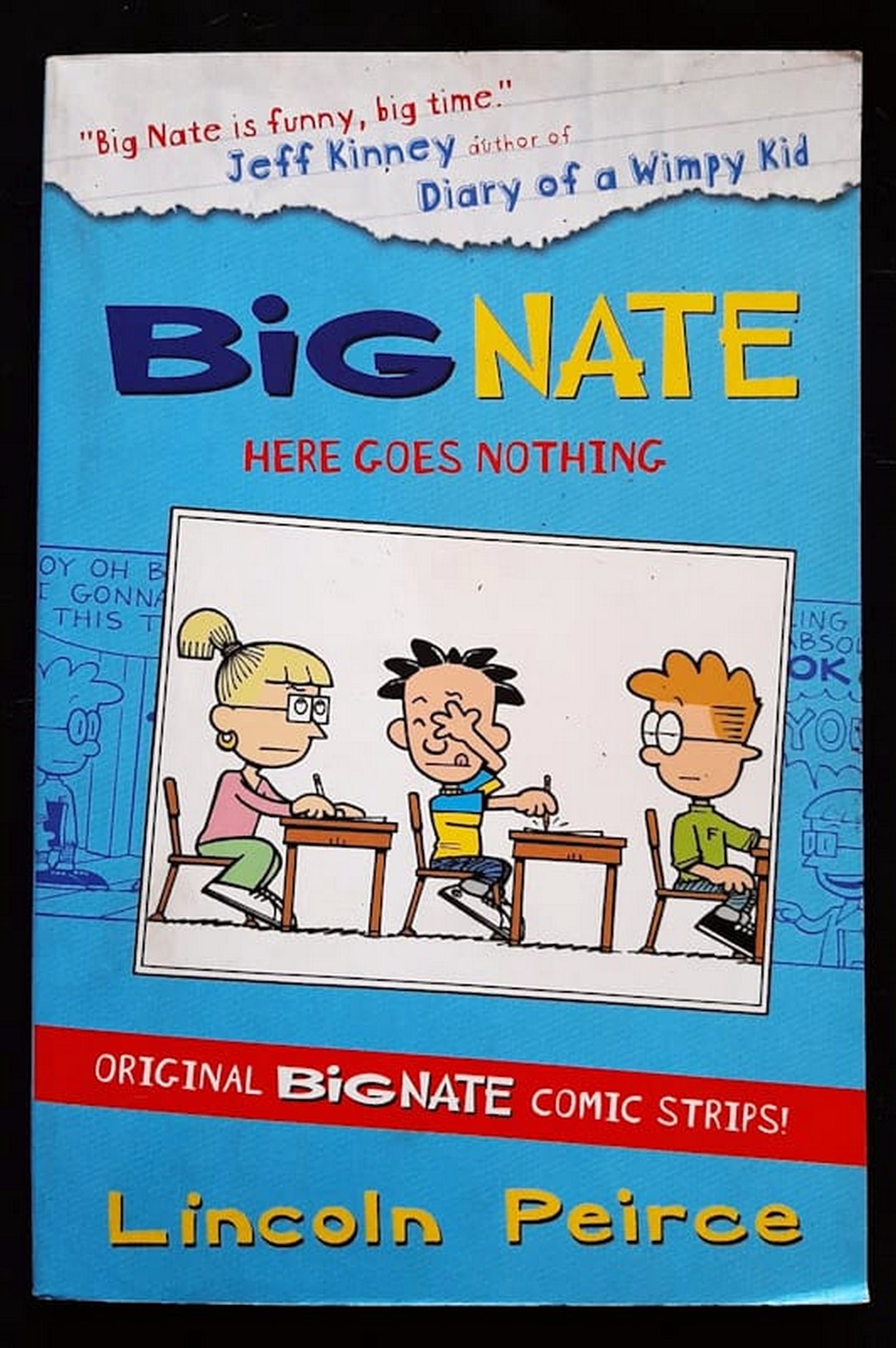 Front Cover Of Here Goes Nothing (Big Nate Graphic Novels #5) (Lincoln Peirce)