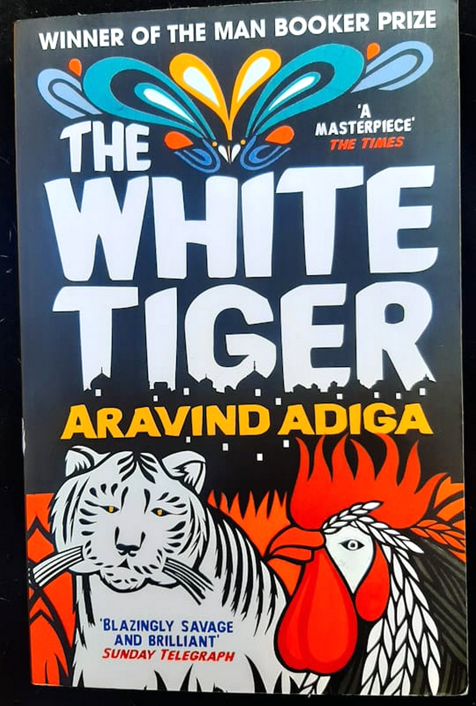 Front Cover Of Bestselling Book The White Tiger (Aravind Adiga
)