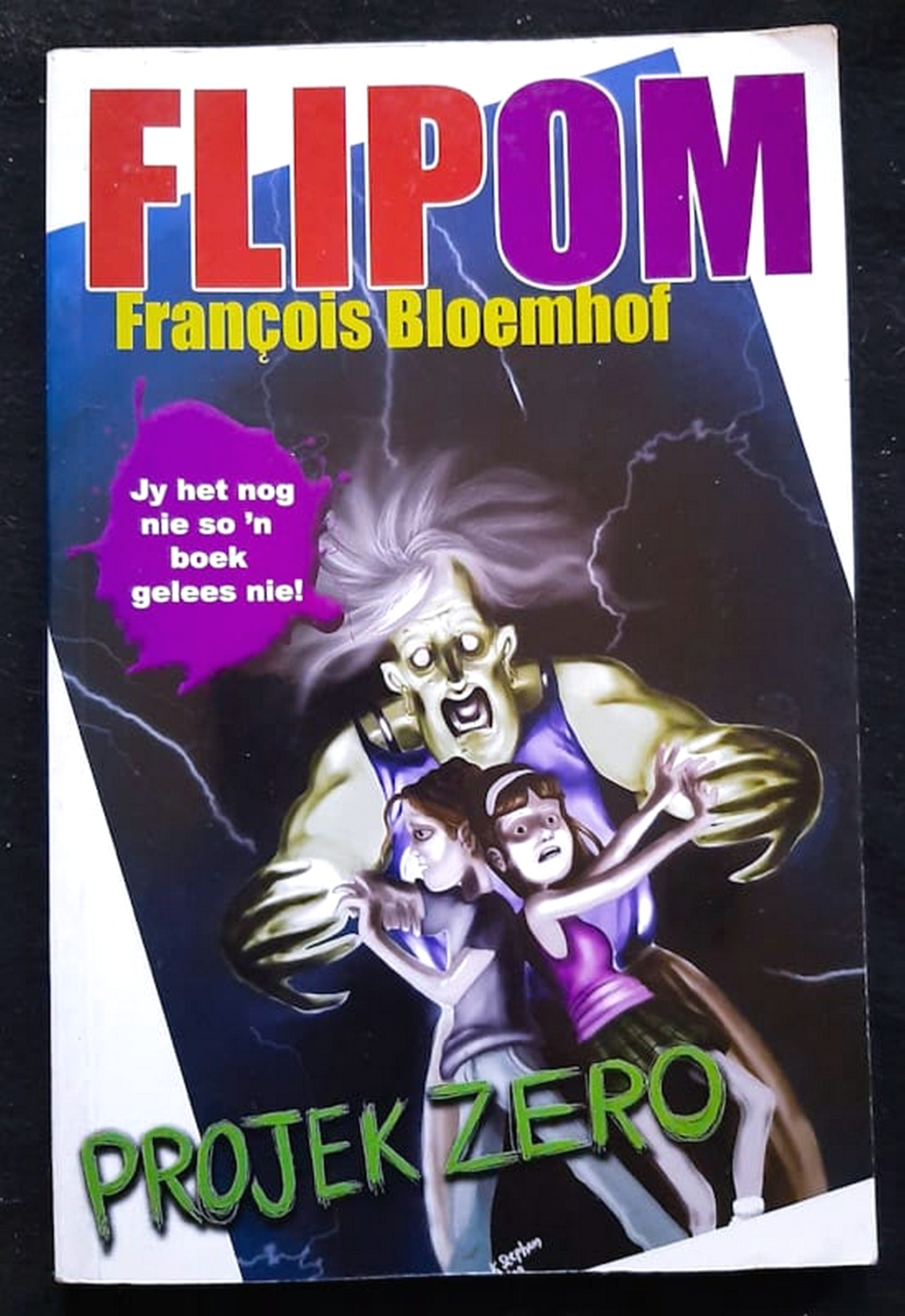 Front Cover Of Bestselling Book Flipom: Projek Zero / Die Spring-Ding (Francois Bloemhof
)