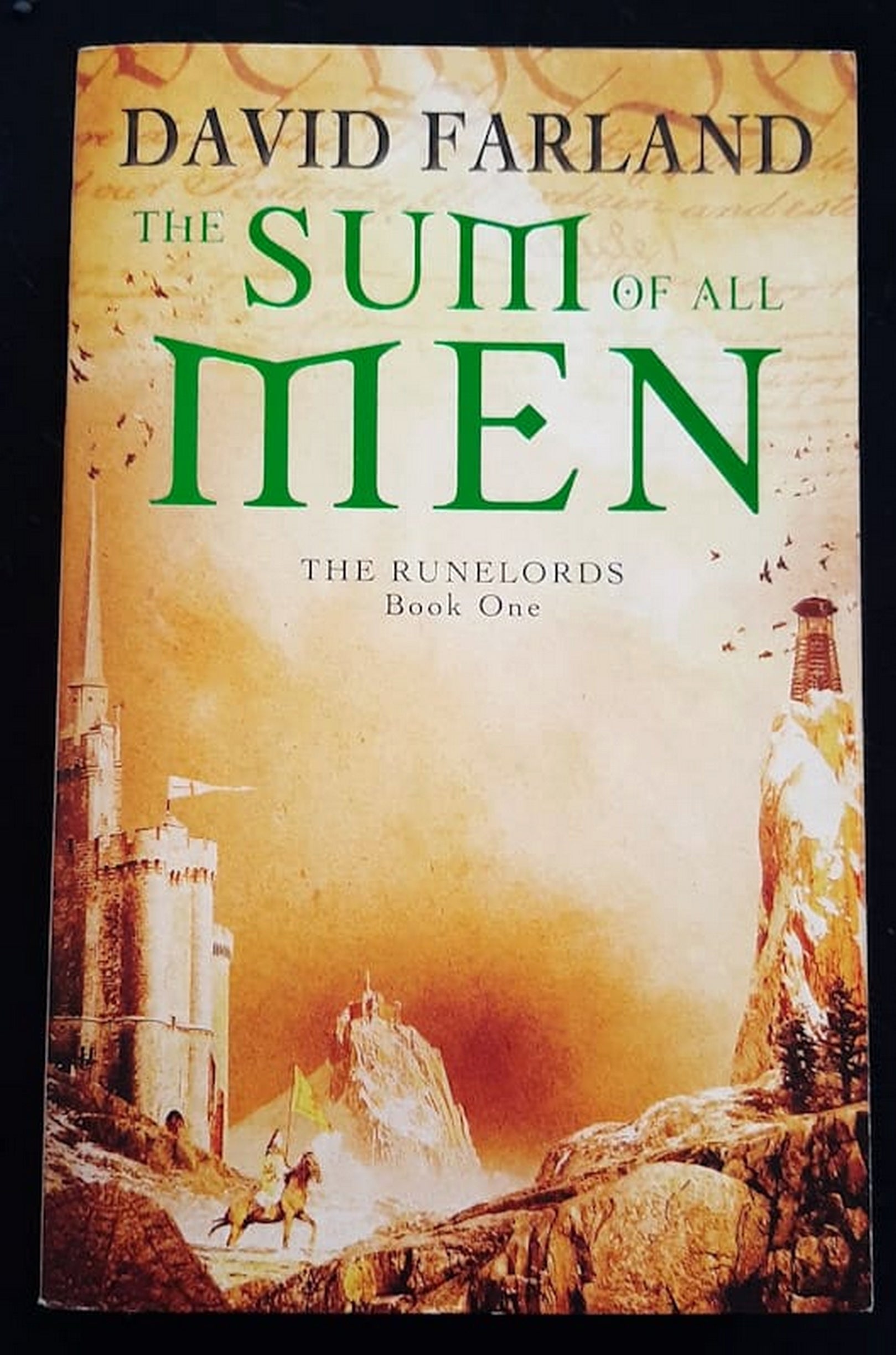 Front Cover Of Bestselling Book The Sum Of All Men (The Runelords #1) (David Farland
)