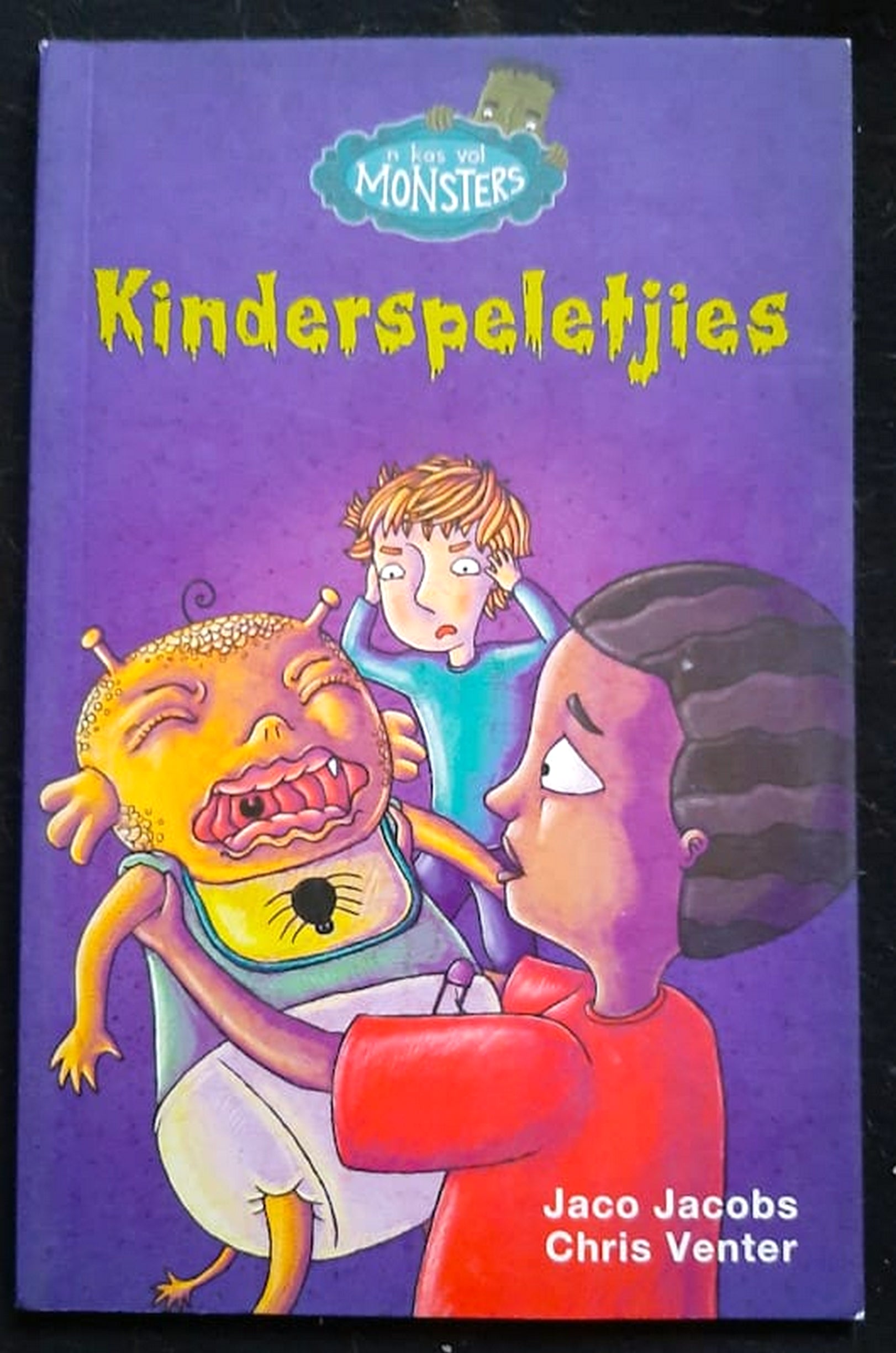 Front Cover Of Bestselling Book Kinderspeletjies ('N Kas Vol Monsters #6) (Jaco Jacobs
)