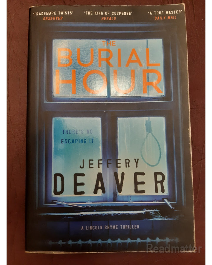 Front Cover Of The Best-Selling Book The Burial Hour Deaver, Jeffer