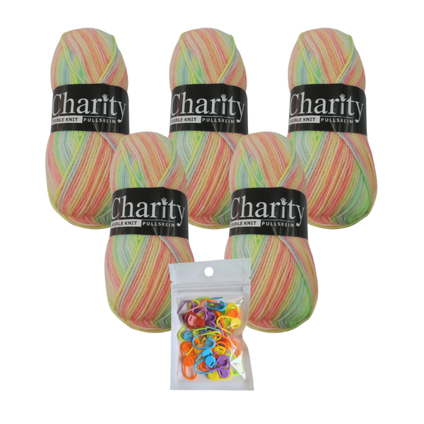 5 x 100g 235 Fruit Shake Charity Double Knit Print