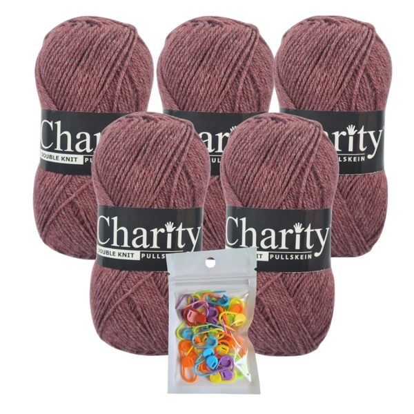 5 x 100g 732 Oxide Charity Double Knit Pullskein