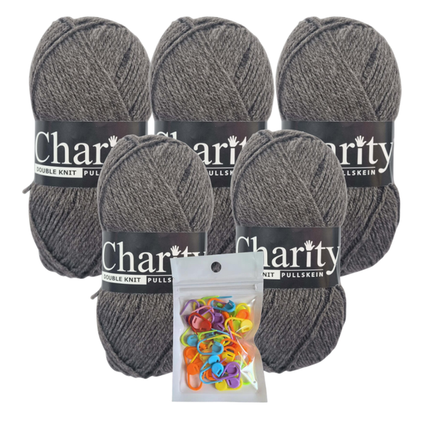 5 x 100g 736 Anchor Charity Double Knit Pullskein