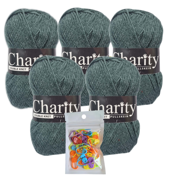 5 x 100g 737 Cilantro Charity Double Knit Pullskein