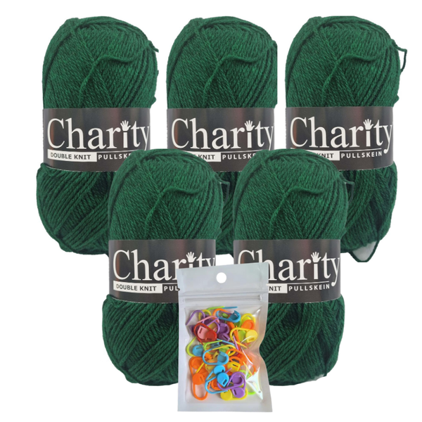 5 x 100g 753 Slytherin Charity Double Knit Pullskein