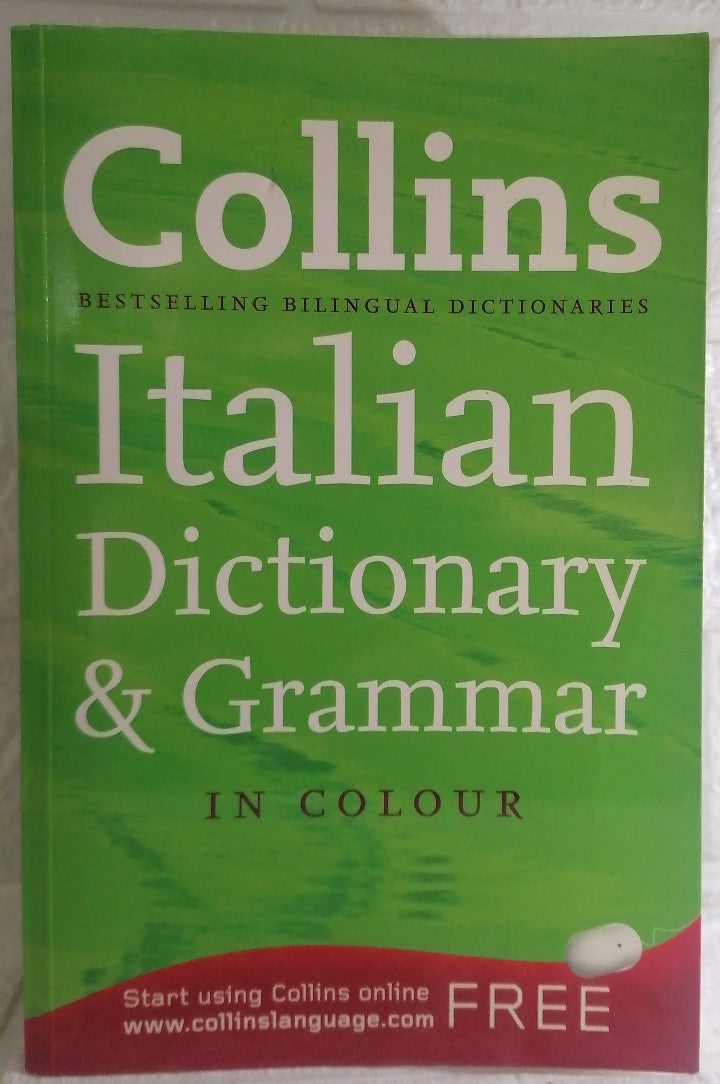 Front Cover Of Collins Italian Dictionary and Grammar (Collins Dictionary and Grammar) (Italian and English Edition) (HarperCollins HarperCollins)