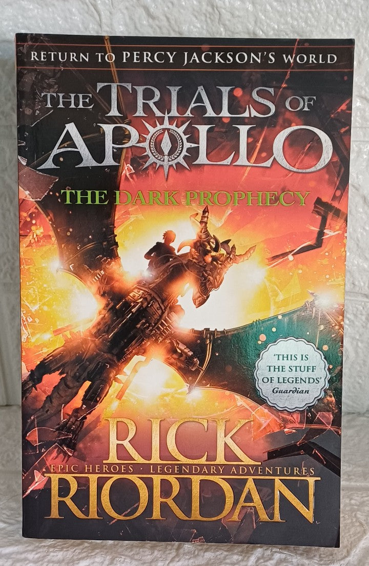 Front Cover Of The Dark Prophecy (The Trials of Apollo #2) (Rick Riordan)