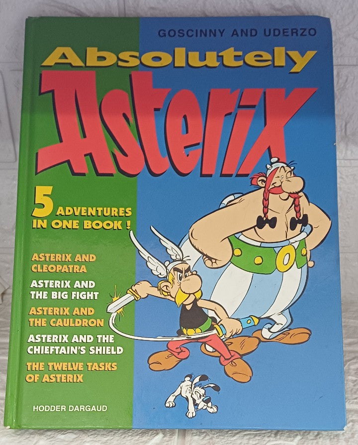 Front Cover Of Absolutely Asterix (Asterix and Cleopatra, Asterix and the Big Fight, Asterix and the Cauldron, Asterix and the Chieftain's Shield, The Twelve Tasks of Asterix) (René Goscinny; Albert Uderzo