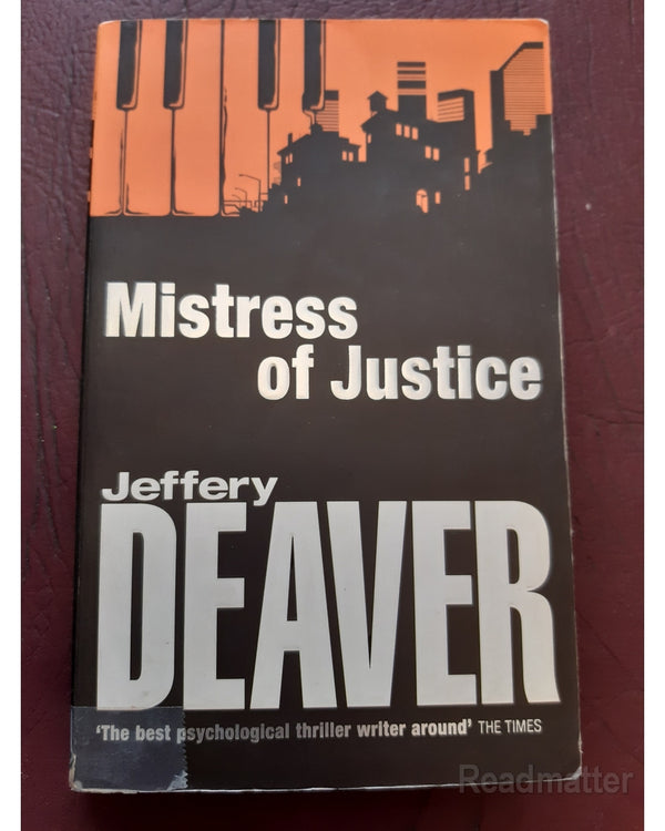 Front Cover Of Mistress Of Justice (Deaver, Jeffery))