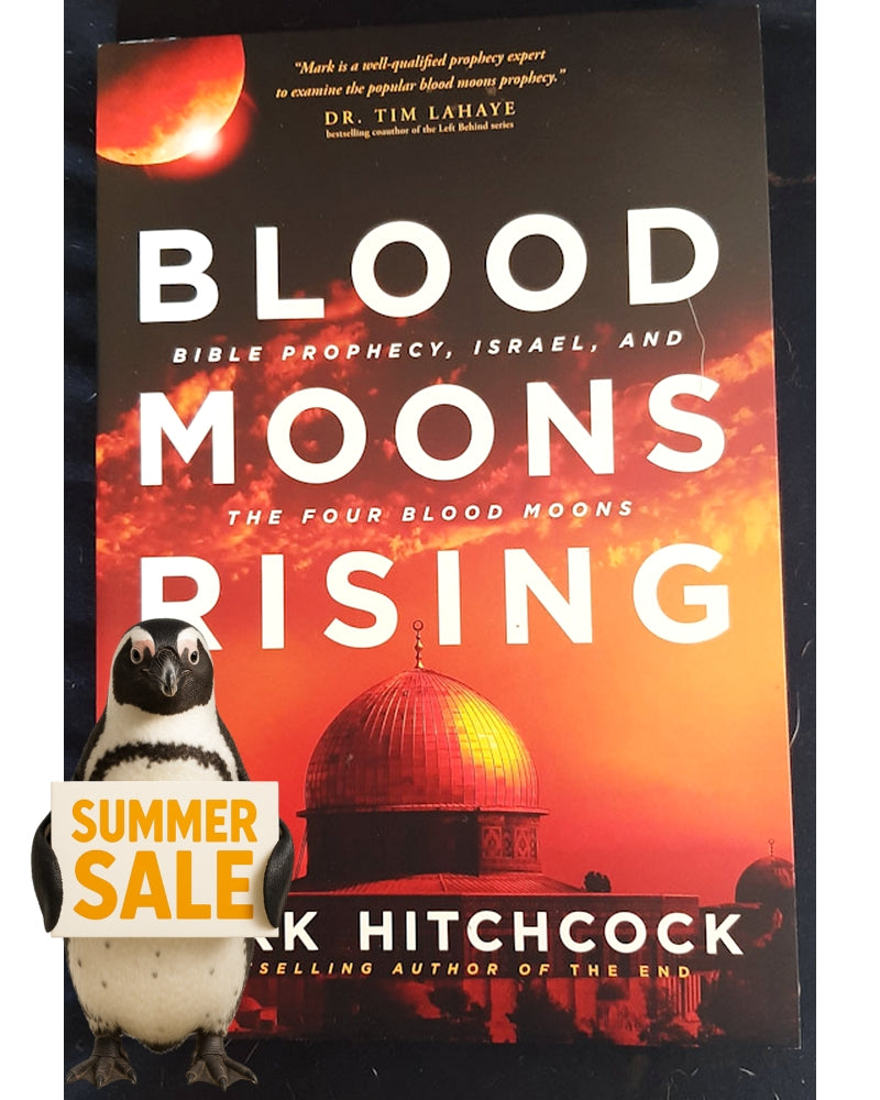 Front Cover Of Blood Moons Rising: Bible Prophecy, Israel, and the Four Blood Moons (Mark Hitchcock)