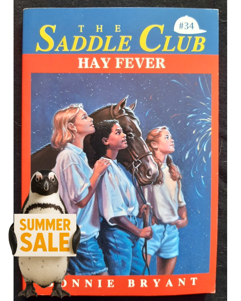 Front Cover Of Hay Fever (Saddle Club #34) (Bonnie Bryant)