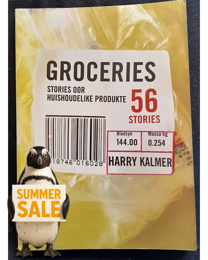 Front Cover Of Groceries: 56 Stories Oor Huishoudelike Produkte (Harry Kalmer)