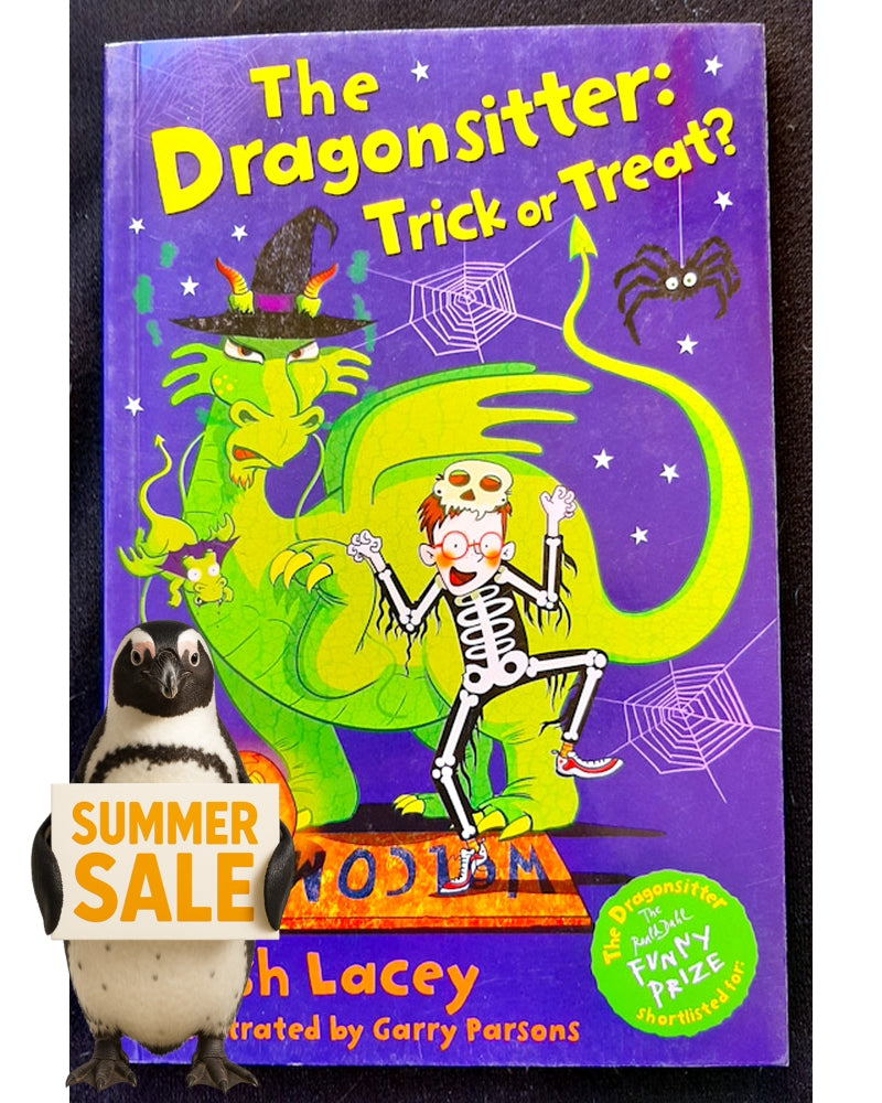 Front Cover Of The Dragonsitter: Trick or Treat? (The Dragonsitter #7) (Josh Lacey)
