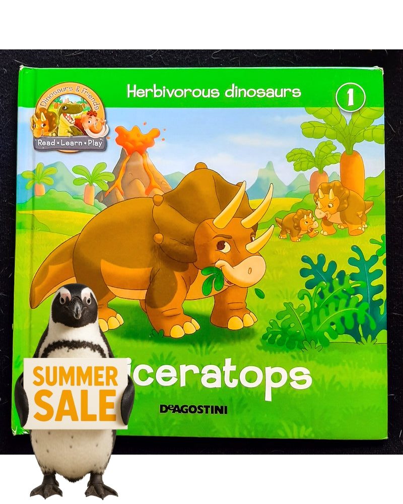 Front Cover Of Herbivorous Dinosaurs: Triceratops (1) (DeAgostini)