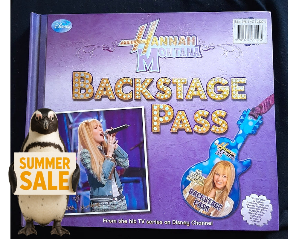 Front Cover Of Hannah Montana Backstage Pass (Extra Large Hardcover)