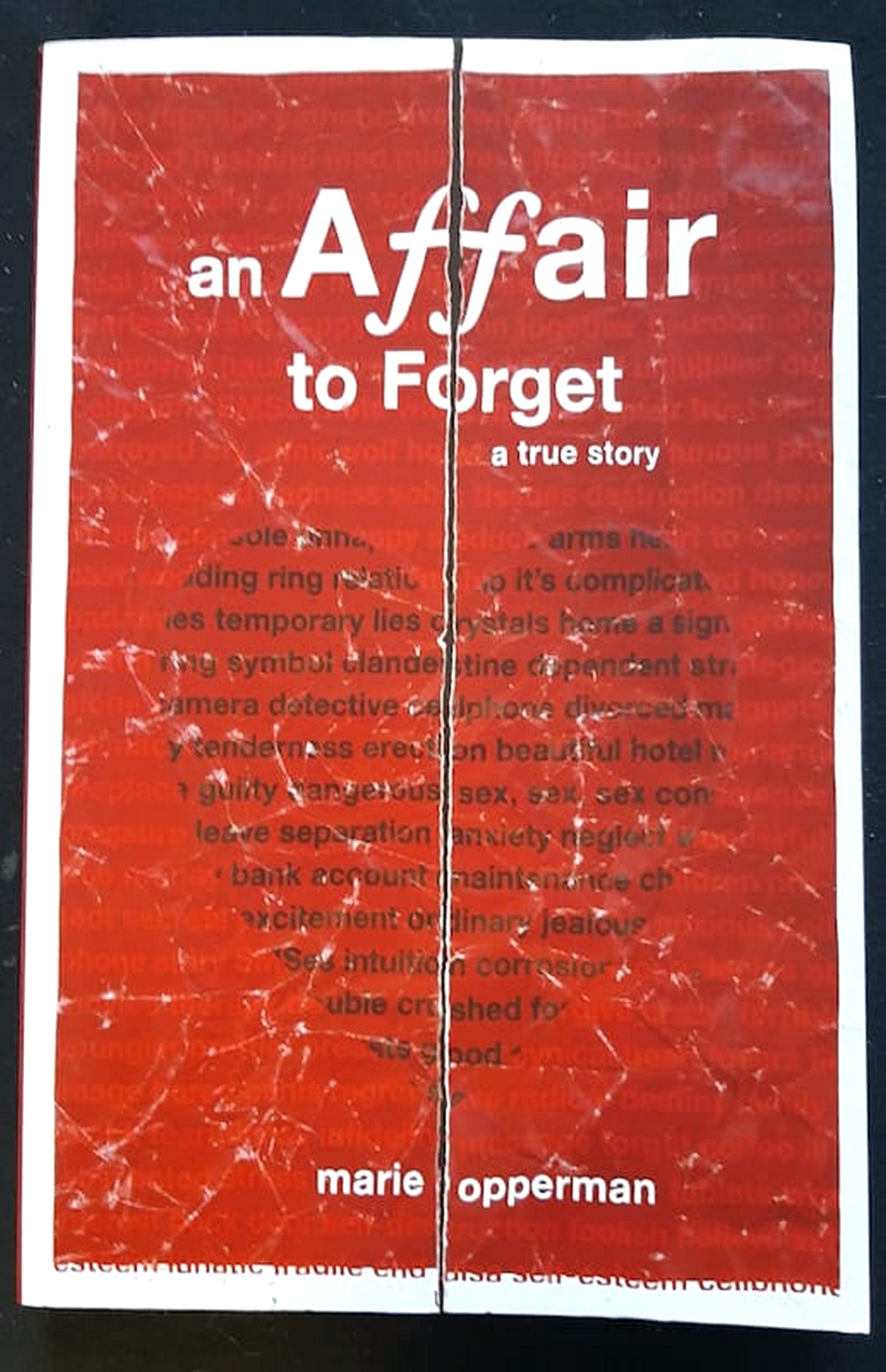 Front Cover Of An Affair to Forget: A True Story (Marie Opperman)