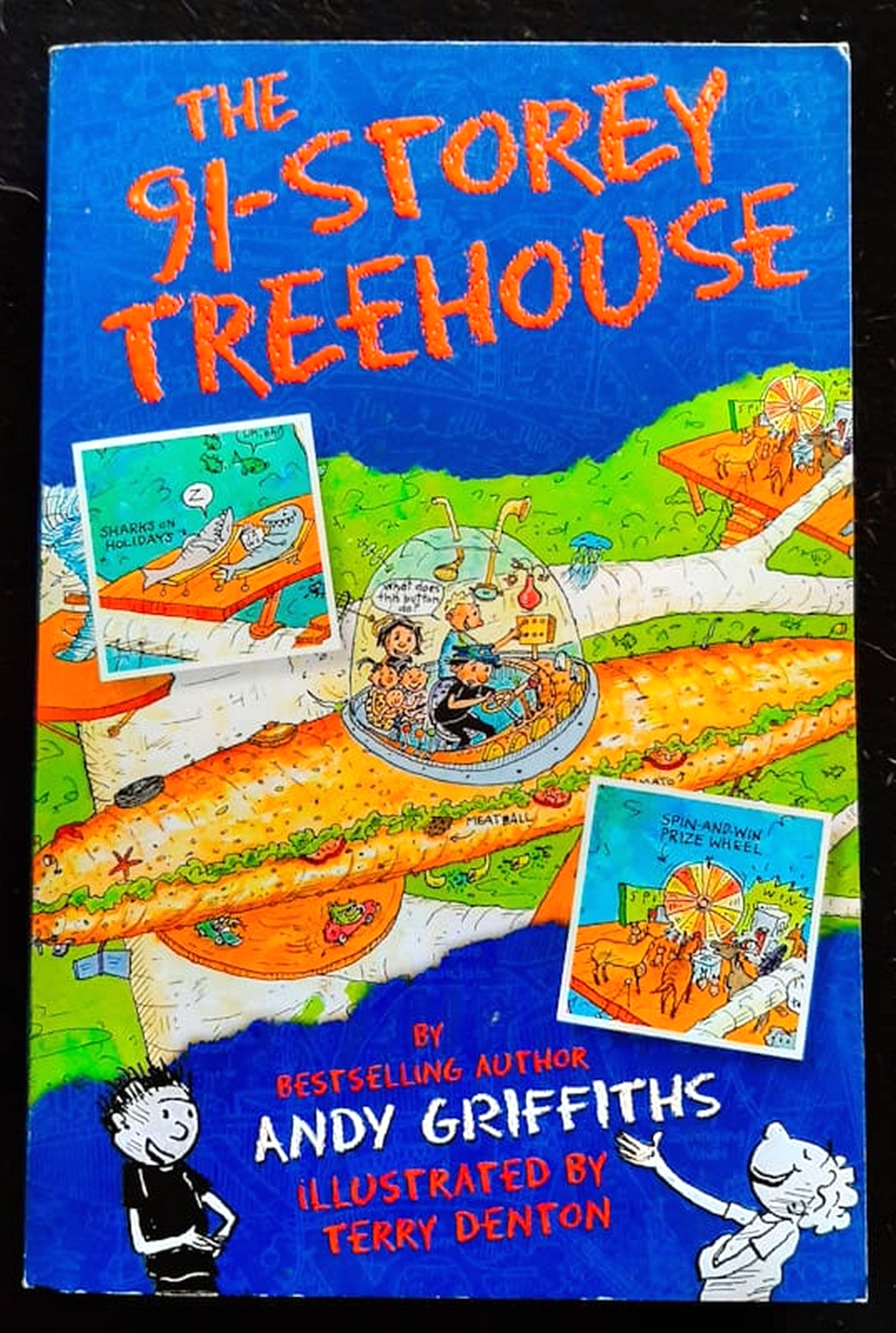 Front Cover Of Bestselling Book The 91-Storey Treehouse (Treehouse #7) (Andy Griffiths
)