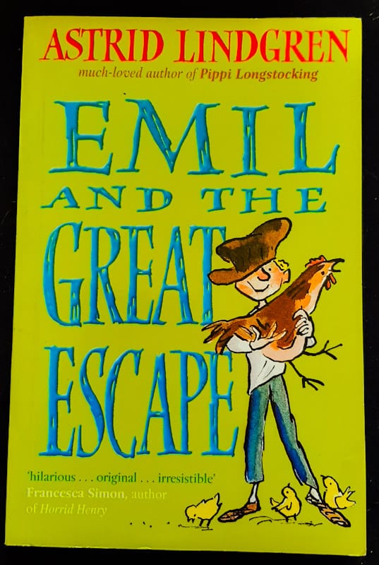 Front of cover of Emil & The Great Escape (Astrid Lindgren)