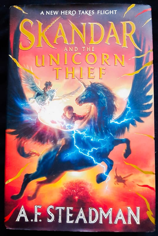 Front of cover of Skandar And The Unicorn Thief  (Skandar #1) (A.F. Steadman)