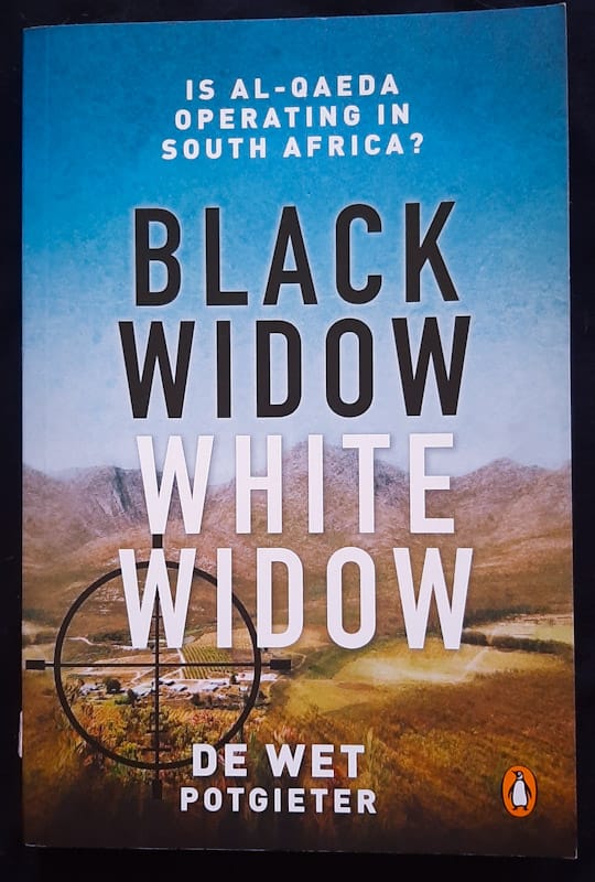 Front of cover of Black Widow White Widow (De Wet Potgieter)