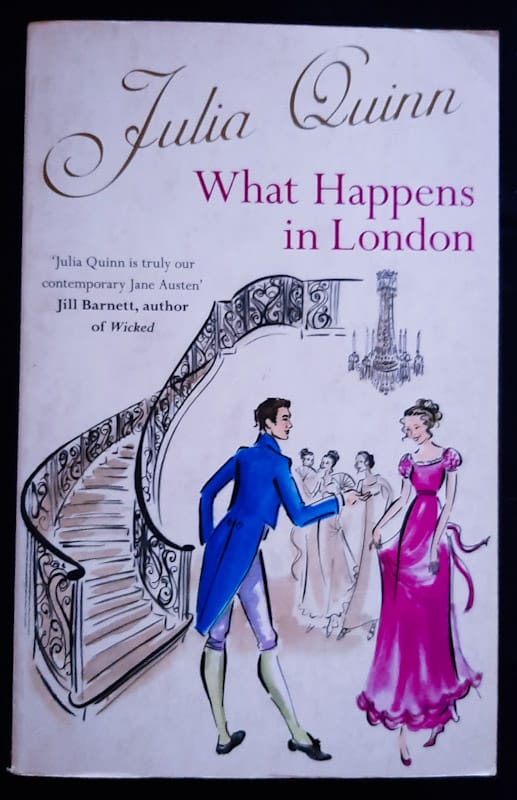Front of cover of What Happens In London (Bevelstoke #2) (Julia Quinn)