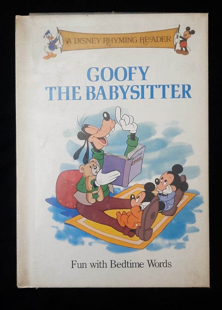 Front Cover Of A Disney Rhyming Reader: Goofy the babysitter