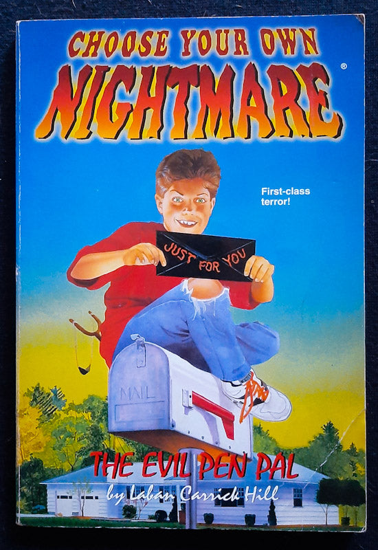 Front Cover Of The Evil Pen Pal (Choose Your Own Nightmare #14) (Laban Carrick Hill)