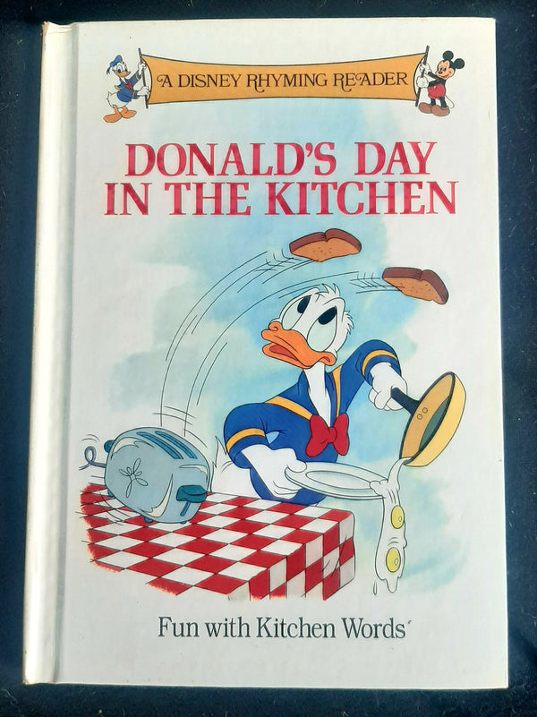 Front Cover Of A Disney Rhyming Reader: Donald's day in the kitchen