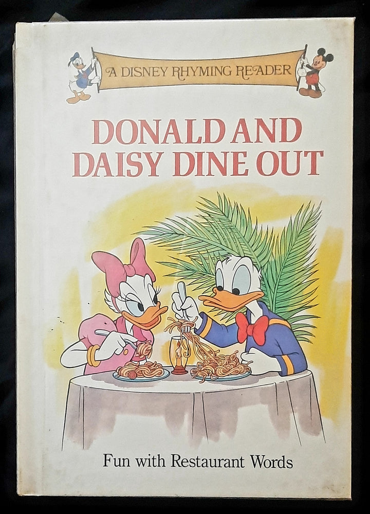 Front Cover Of A Disney Rhyming Reader: Donald and daisy dine out