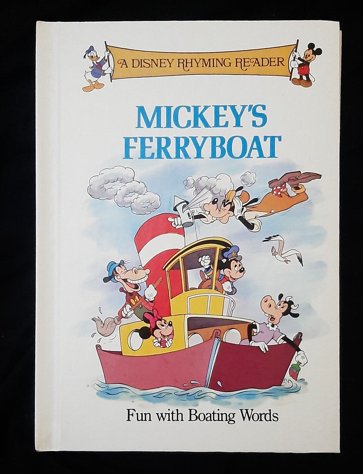 Front Cover Of A Disney Rhyming Reader: Mickey's ferryboat