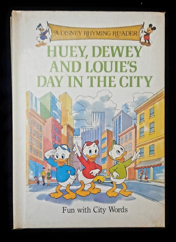 Front Cover Of A Disney Rhyming Reader: Huey, dewey, louie's day in the city