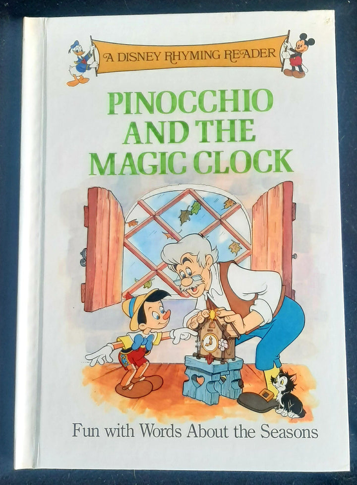 Front Cover Of A Disney Rhyming Reader: Pinocchio and magic clock