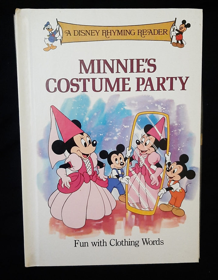 Front Cover Of A Disney Rhyming Reader: Minnie's costume party