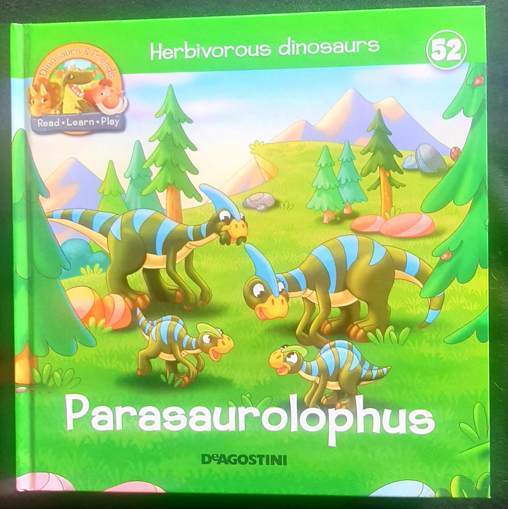 Front Cover Of Herbivorous Dinosaurs: Parasaurolophus (Deagostini)