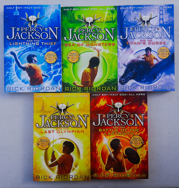 Front Cover Of Percy Jackson and the Olympians Bundle (Books 1 - 5)